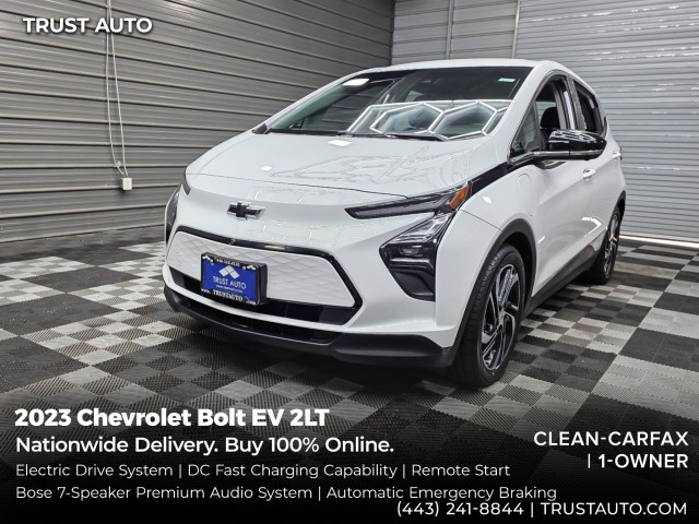 Summit White 2023 Chevrolet Bolt EV Hatchback Front-Wheel Drive 1-Speed Dual Clutch