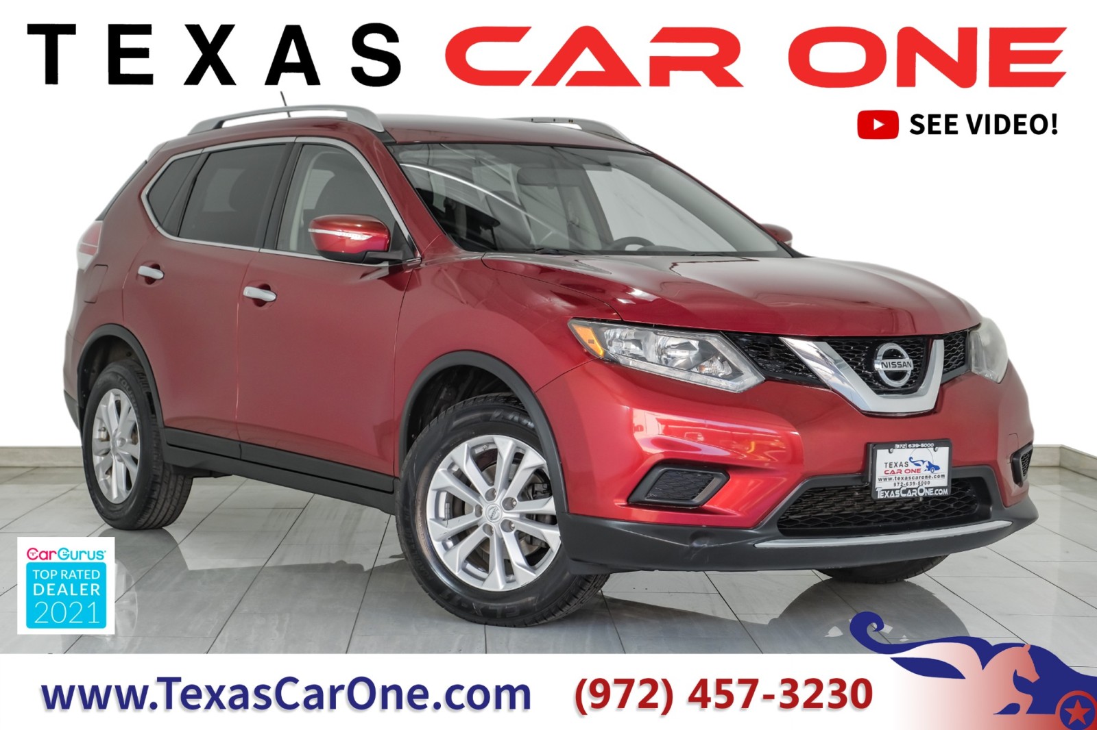 2015 Nissan Rogue SV AWD REAR CAMERA KEYLESS START BLUETOOTH POWER D 1