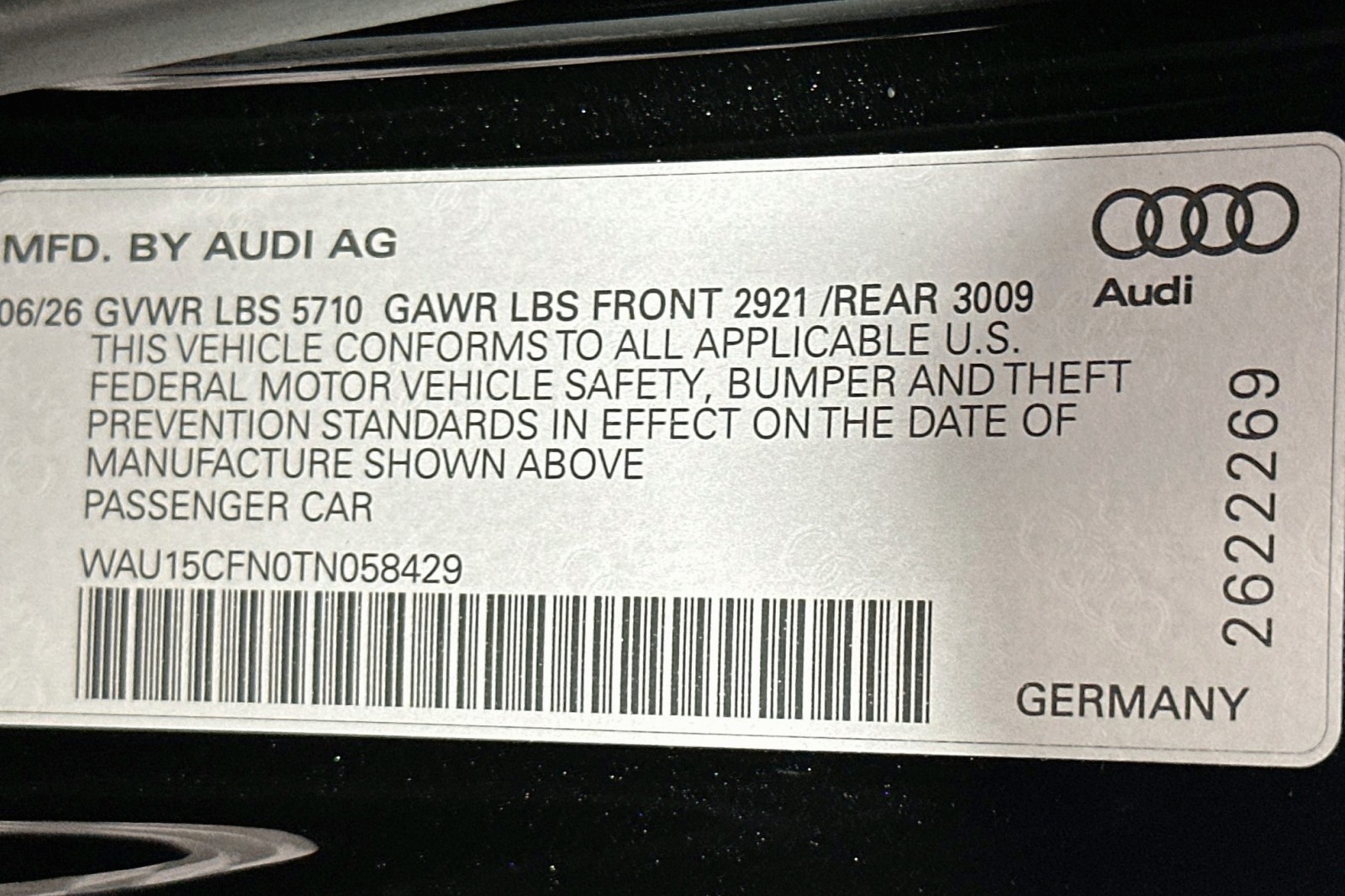 New 2026 Mythos Black Metallic Audi Premium image 15