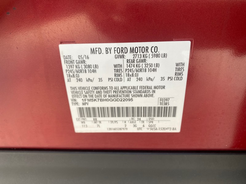 2016 Ford Explorer LOW MILES 65,701 1 OWNER FL SUV in , 