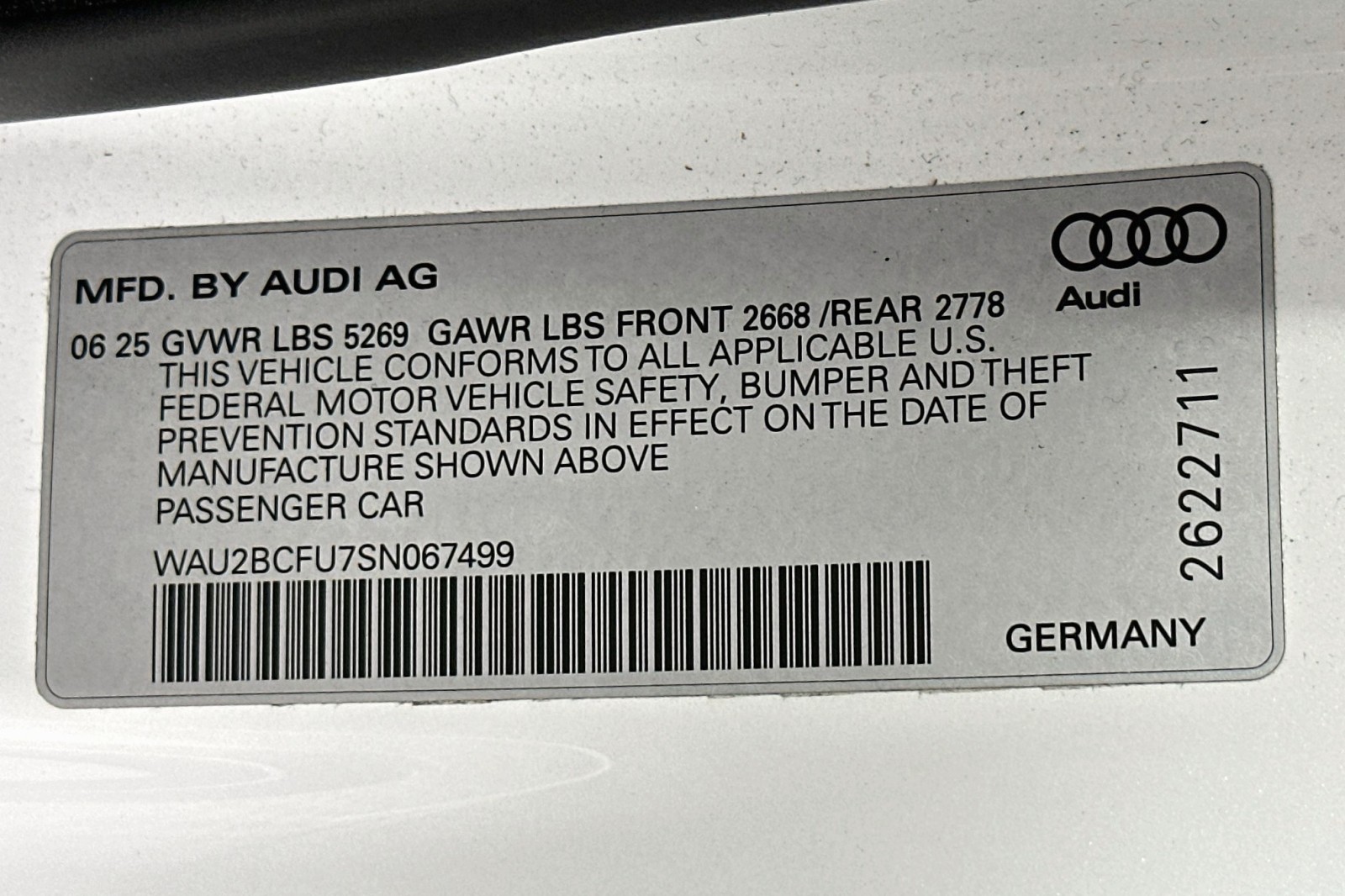 Used 2025 Glacier White Metallic Audi Premium Plus image 24