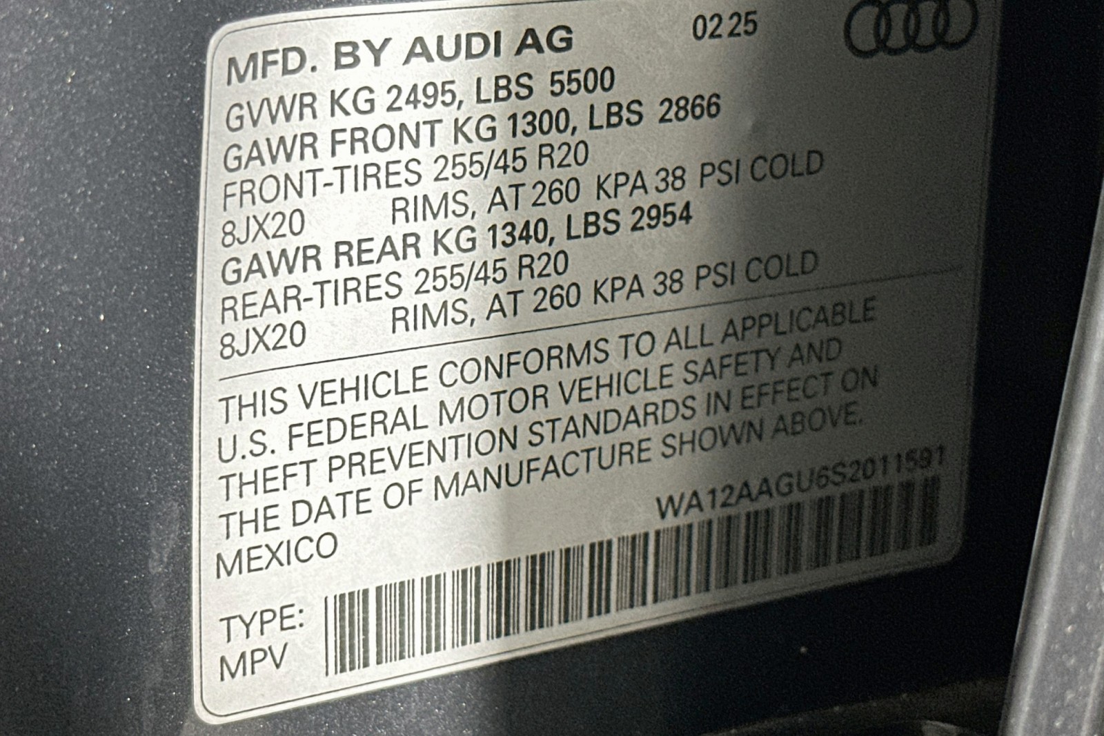 Used 2025 Tambora Gray Metallic Audi Premium Plus image 24