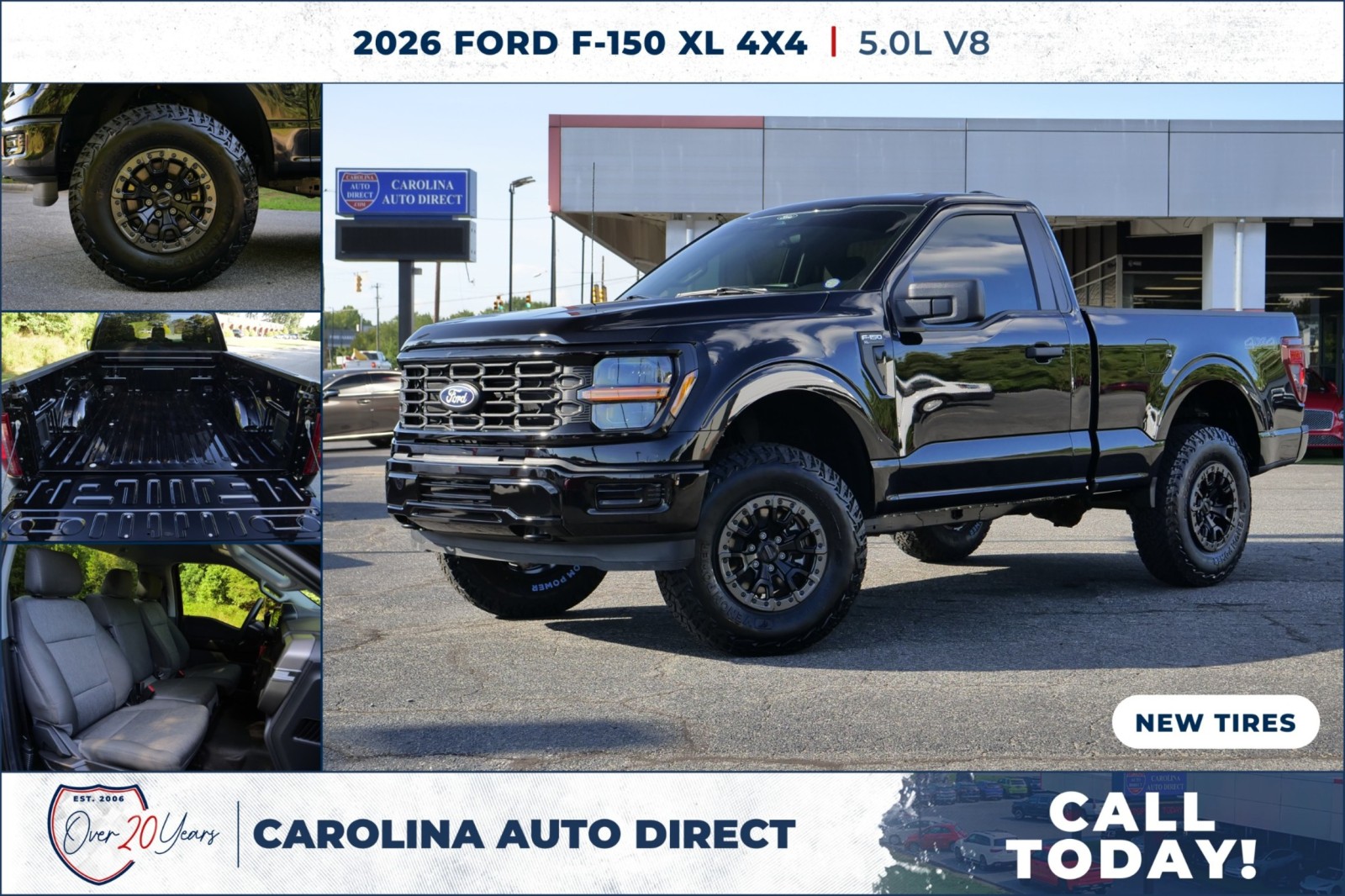 Agate Black Metallic 2026 Ford F-150 Pickup Truck Four-Wheel Drive Automatic