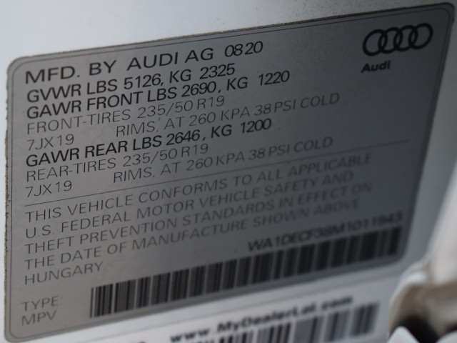 2021 Audi Q3 AWD Pano Moonroof Leather Heated Seats Park Assist 19 Wheels Backup Camera MSRP $40,645 53