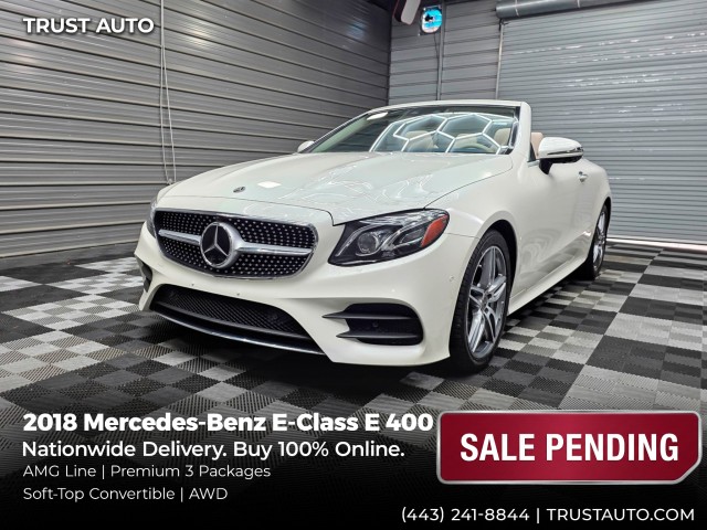 Polar White 2018 Mercedes-Benz E-Class Convertible All-Wheel Drive 9-Speed Automatic
