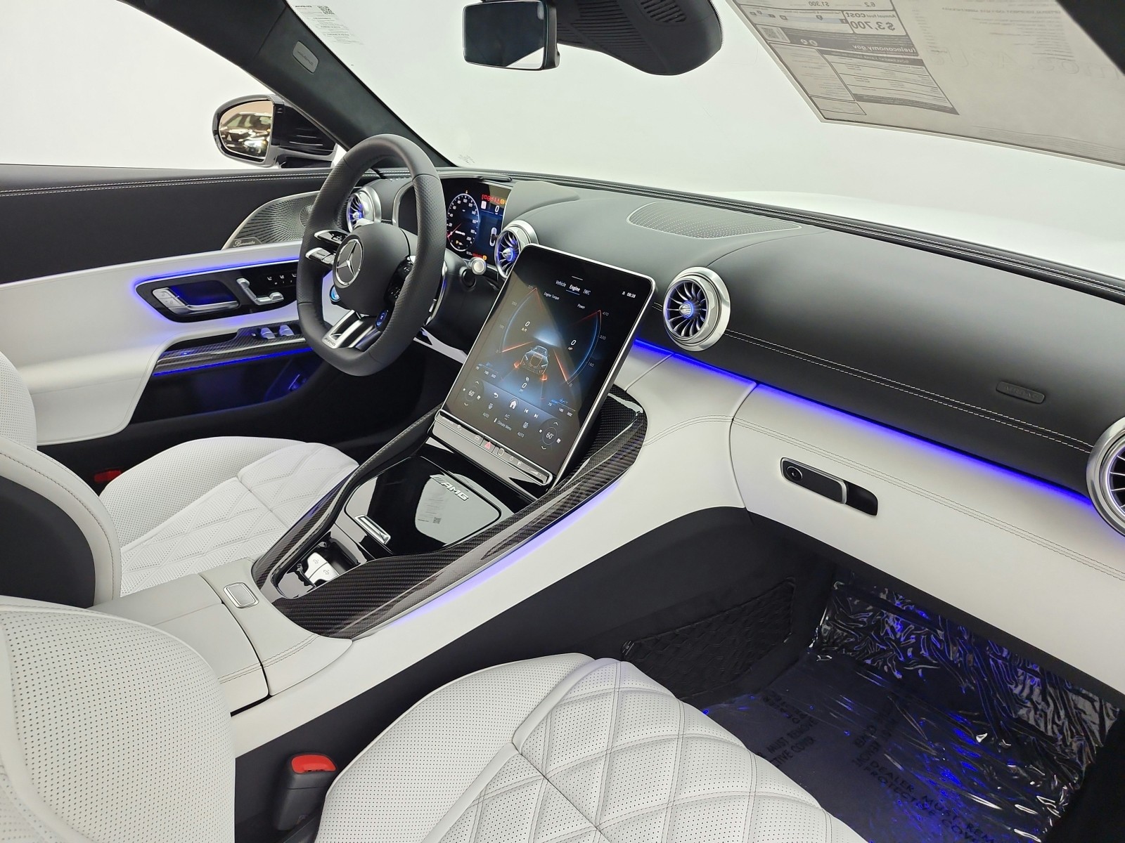 New 2027 MANUFAKTUR Moonlight White Metallic Mercedes-Benz AMG® SL 55 Roadster image 14