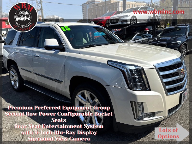 White Diamond Tricoat 2015 Cadillac Escalade Premium 4WD SUV / Crossover Four-Wheel Drive Automatic