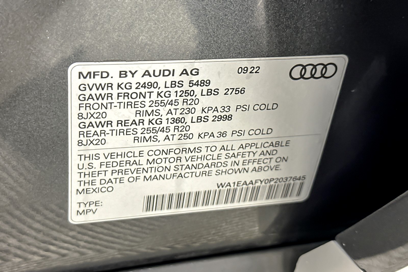 Used 2023 Daytona Gray Pearl Effect Audi S line Premium Plus 45 TFSI quattro image 26