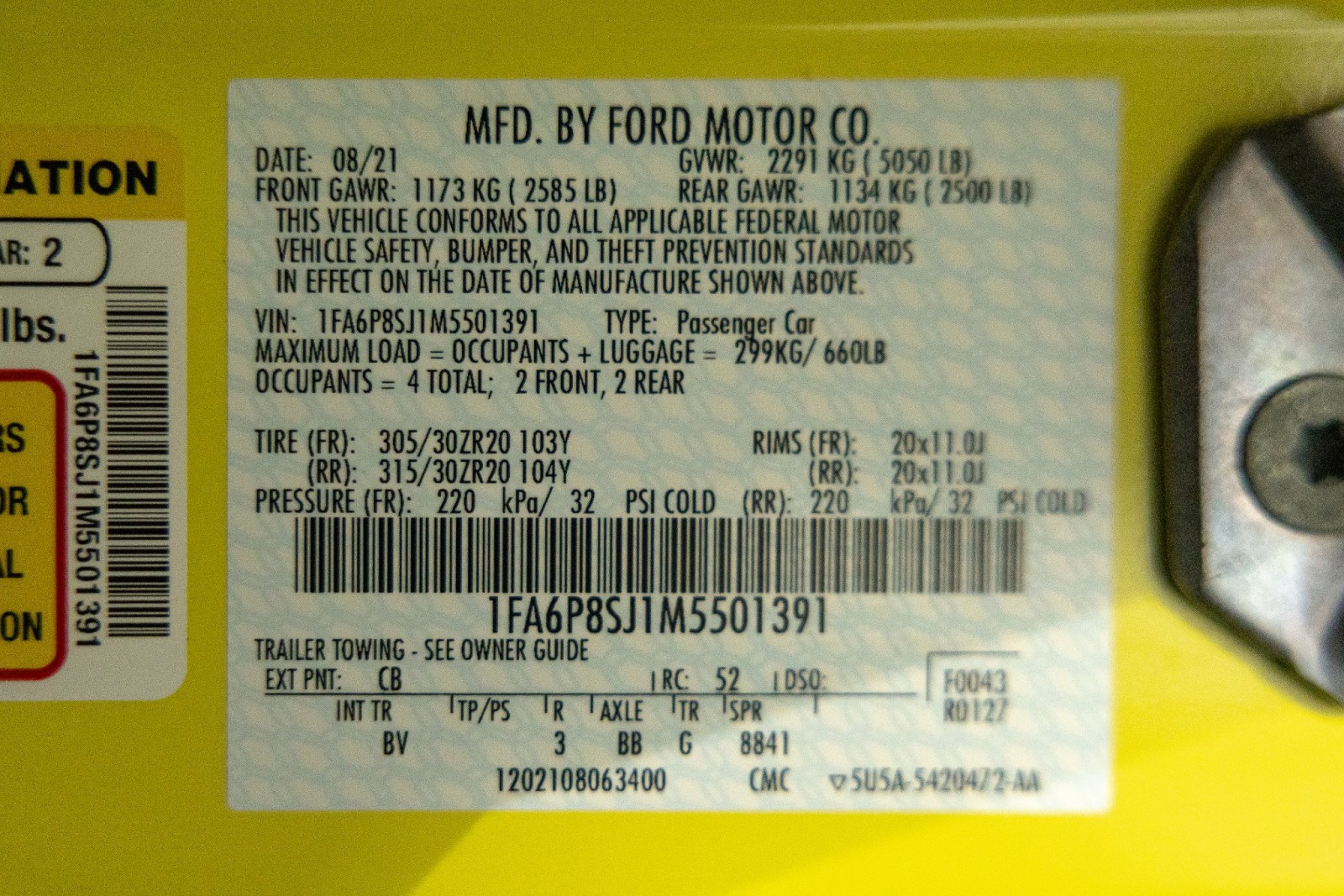 Used Car 2021 Ford Mustang  Shelby Gt500 For Sale Under $100,000 In Boerne, Texas