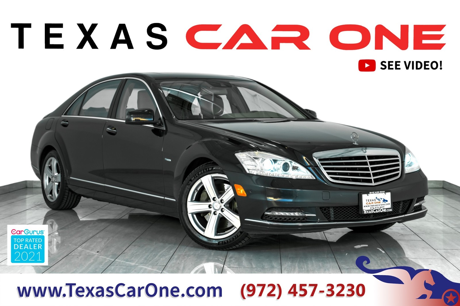 2012 Mercedes-Benz S550 PREMIUM 2 PKG NAVIGATION SUNROOF LEATHER SEATS REA 1