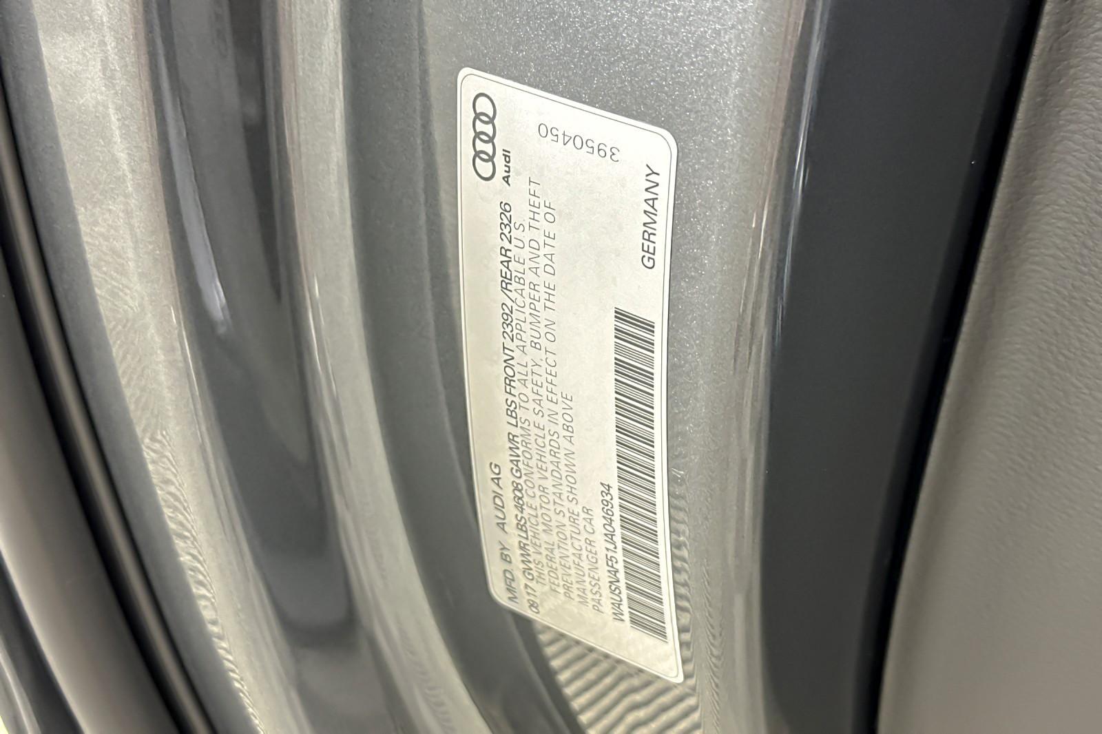 Used 2018 Monsoon Gray Metallic Audi 2.0 TFSI Premium S tronic image 25