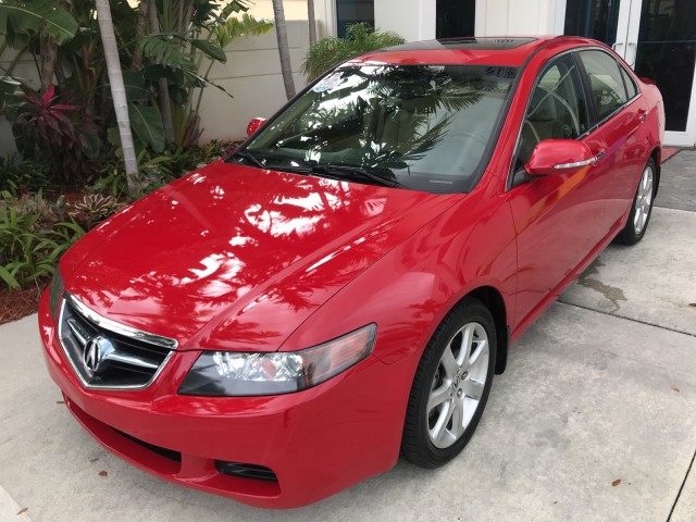 2005 Acura TSX 1 Owner Clean CarFax NAV CD Changer Heated Leather Seats in pompano beach, Florida