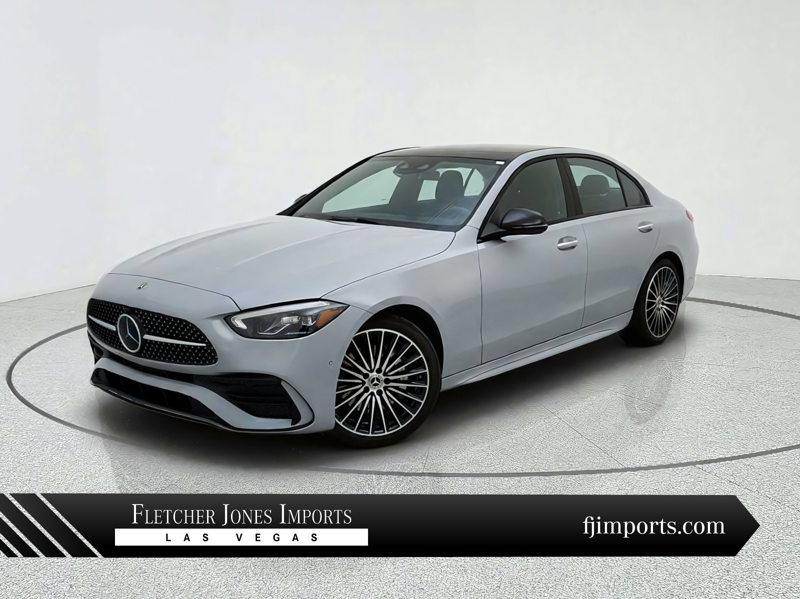 Gray (MANUFAKTUR Alpine Grey) 2026 Mercedes-Benz C-Class Sedan Rear-Wheel Drive Automatic