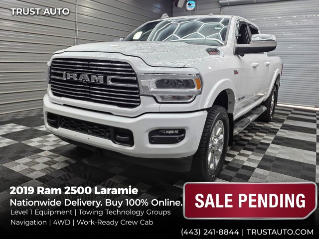 Bright White Clearcoat 2019 RAM 2500 Pickup Truck Four-Wheel Drive 8-Speed Automatic