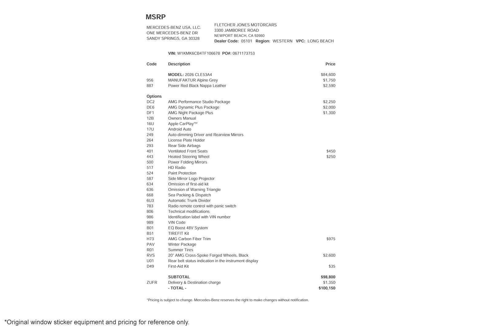 Used 2026 MANUFAKTUR Alpine Grey Metallic Mercedes-Benz AMG® CLE 53 4MATIC+ Cabriolet image 2