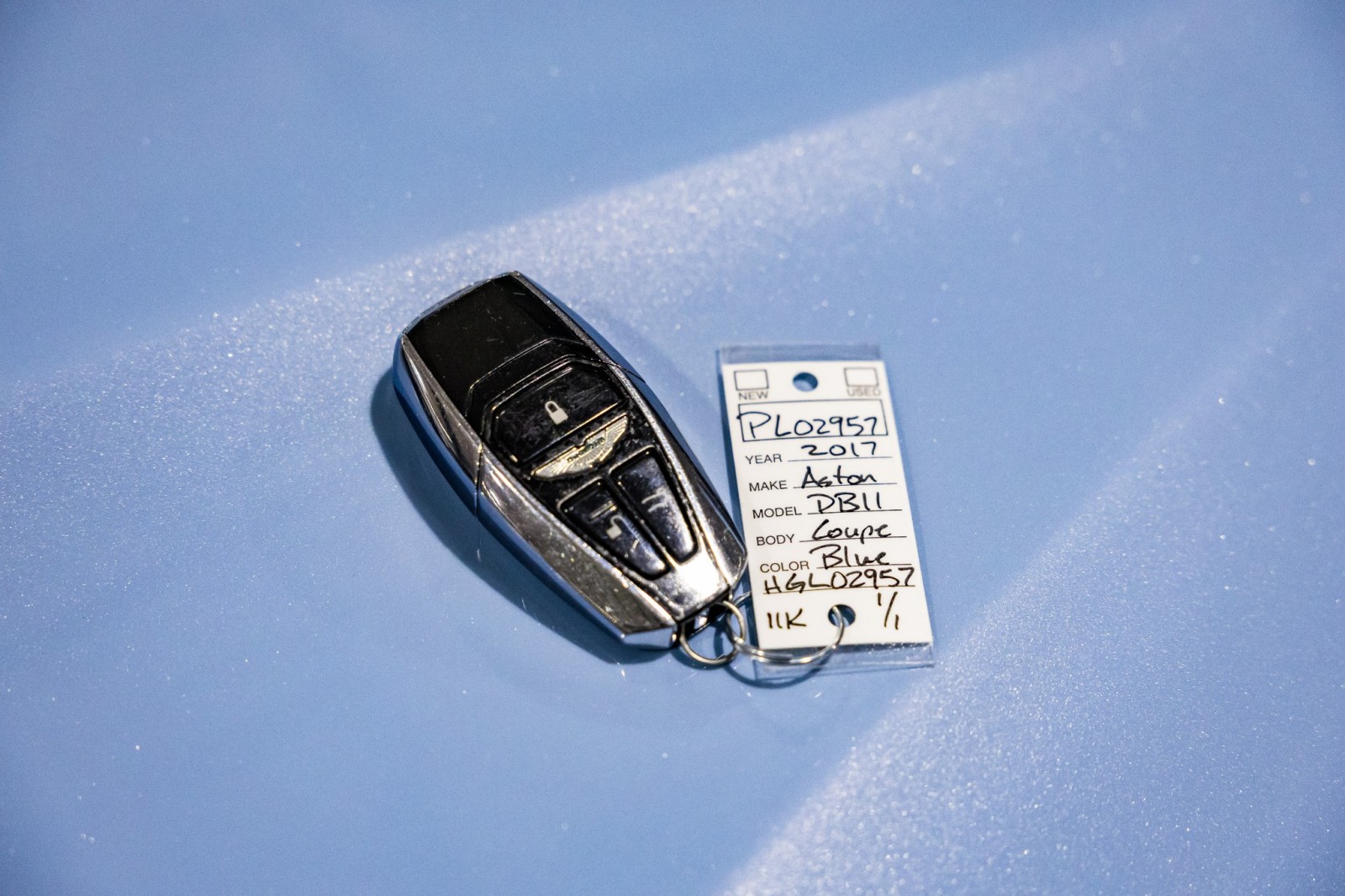 Used Car 2017 Aston Martin Db11  - Frosted Glass Blue Paint - Exterior Black Pack - Premium Audio For Sale Under $110,000 In Boerne, Texas