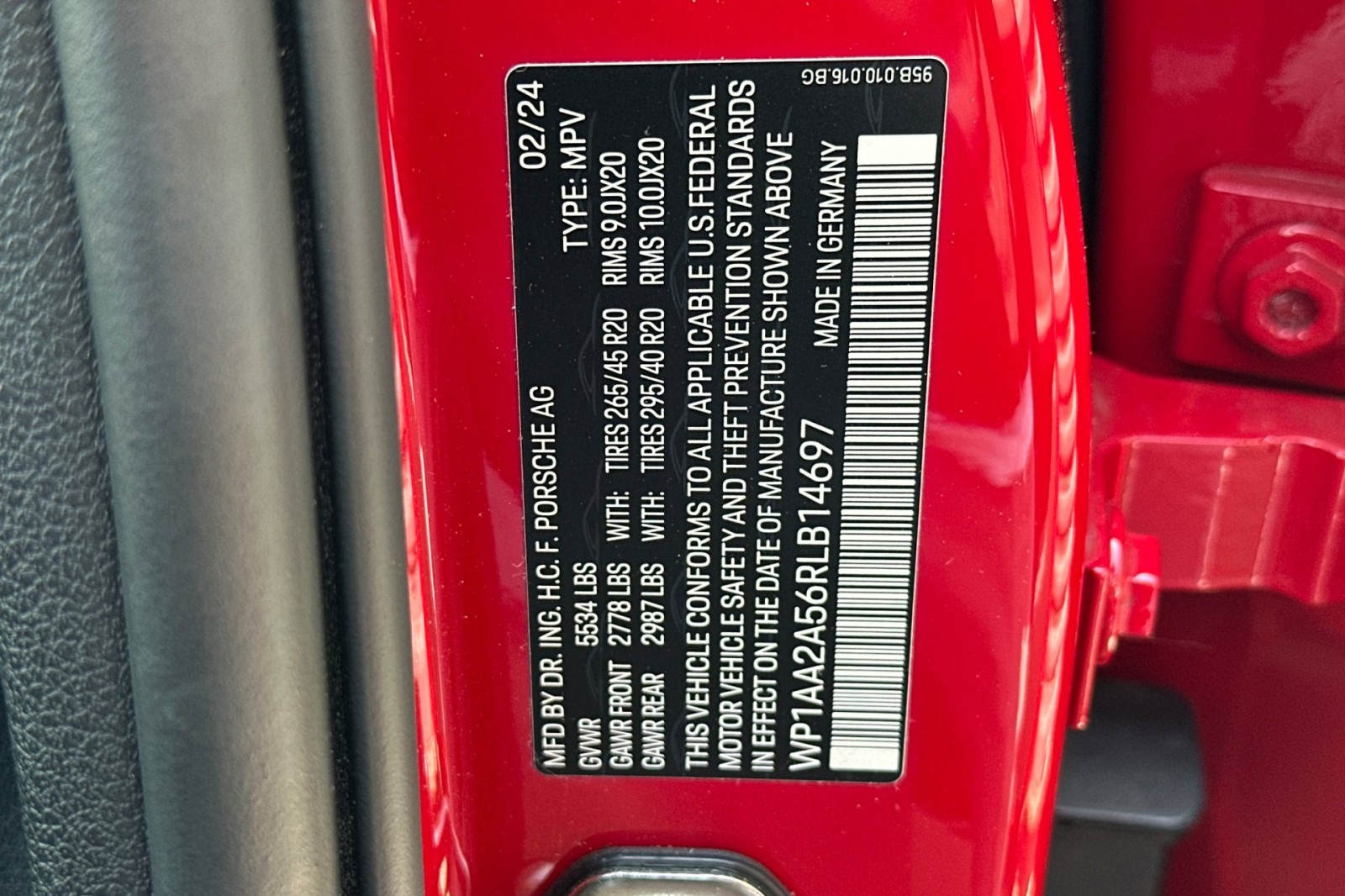 Certified Used 2024 Carmine Red Porsche AWD image 29