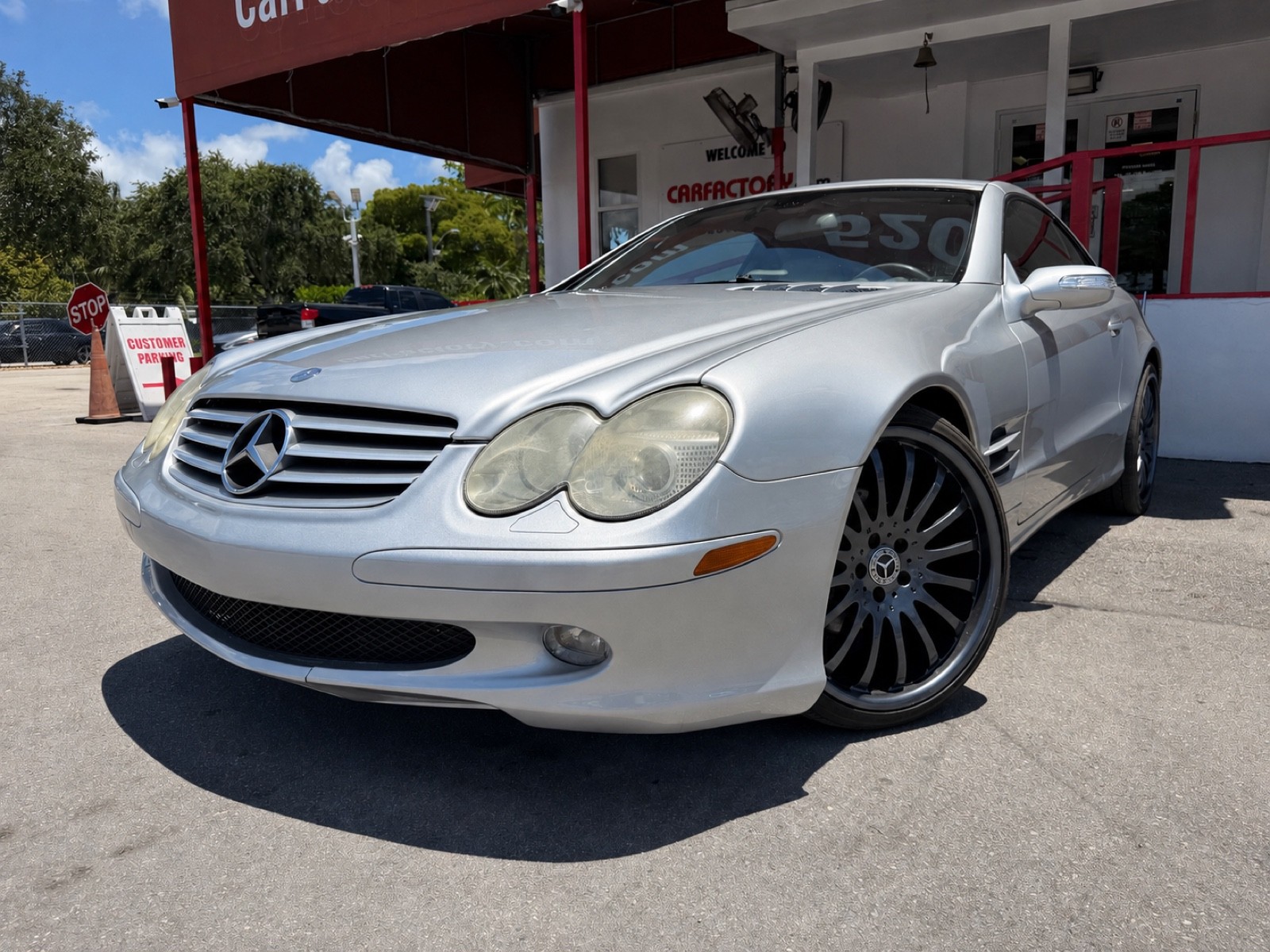 Diamond Silver 2005 Mercedes-Benz SL-Class Convertible Rear-Wheel Drive Automatic