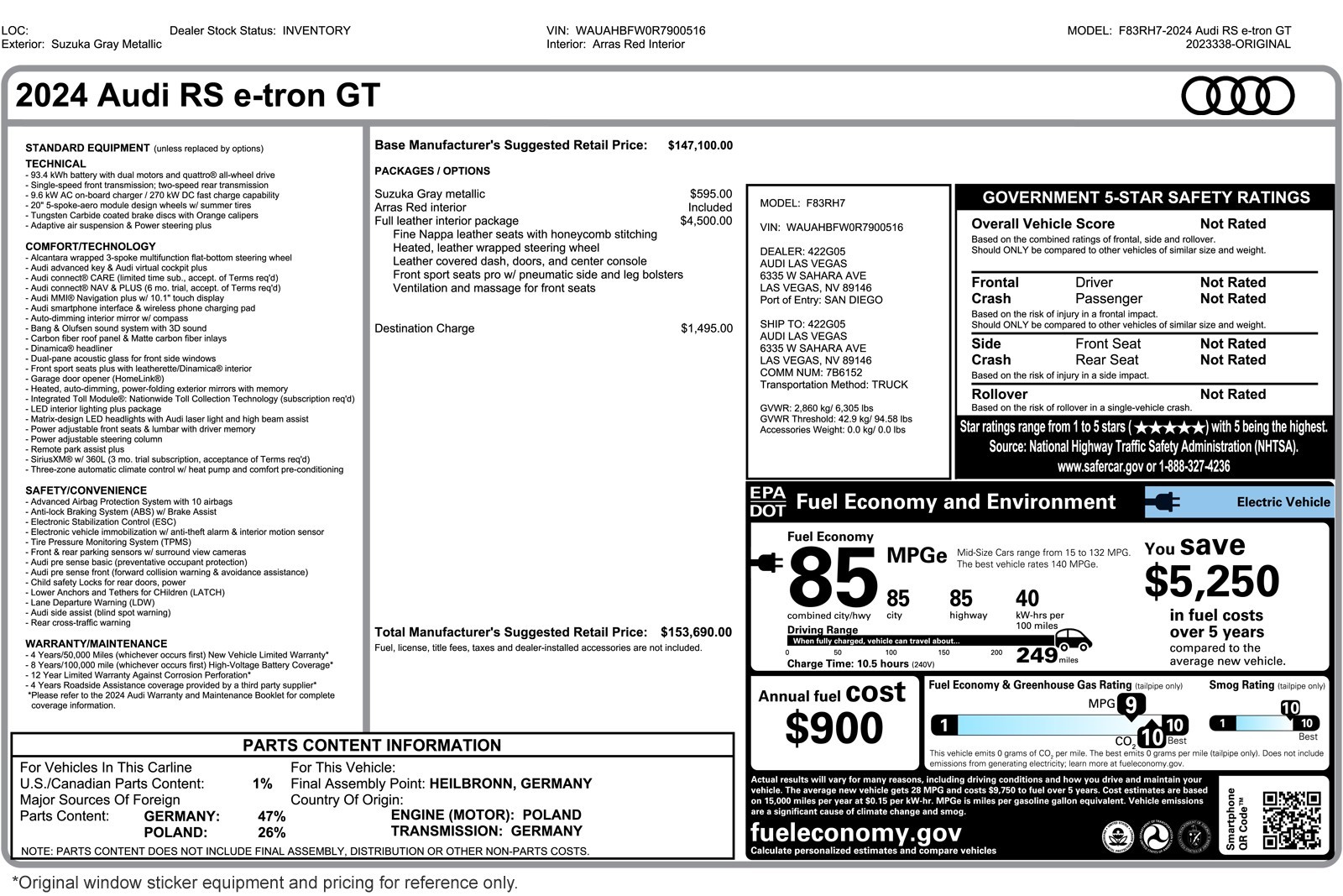 Used 2024 Suzuka Gray Metallic Audi quattro image 2