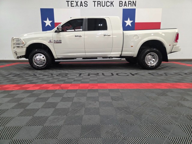 Pearl White 2017 RAM 3500 Laramie Mega Cab DRW 4WD Pickup Truck Four-Wheel Drive Automatic