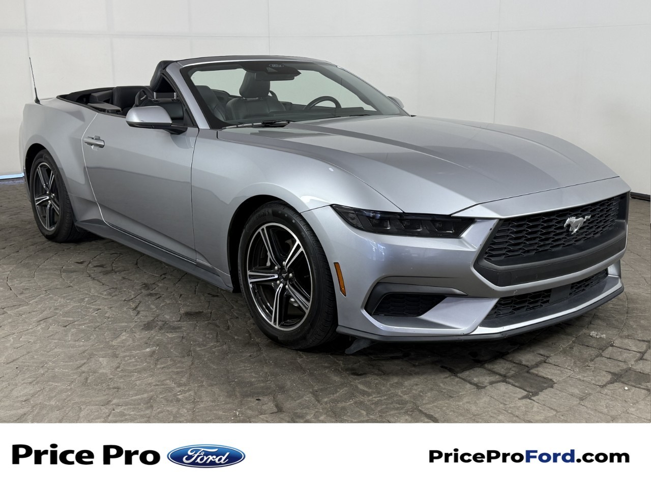 Iconic Silver Metallic 2025 Ford Mustang EcoBoost Premium Convertible RWD Convertible Rear-Wheel Drive Automatic
