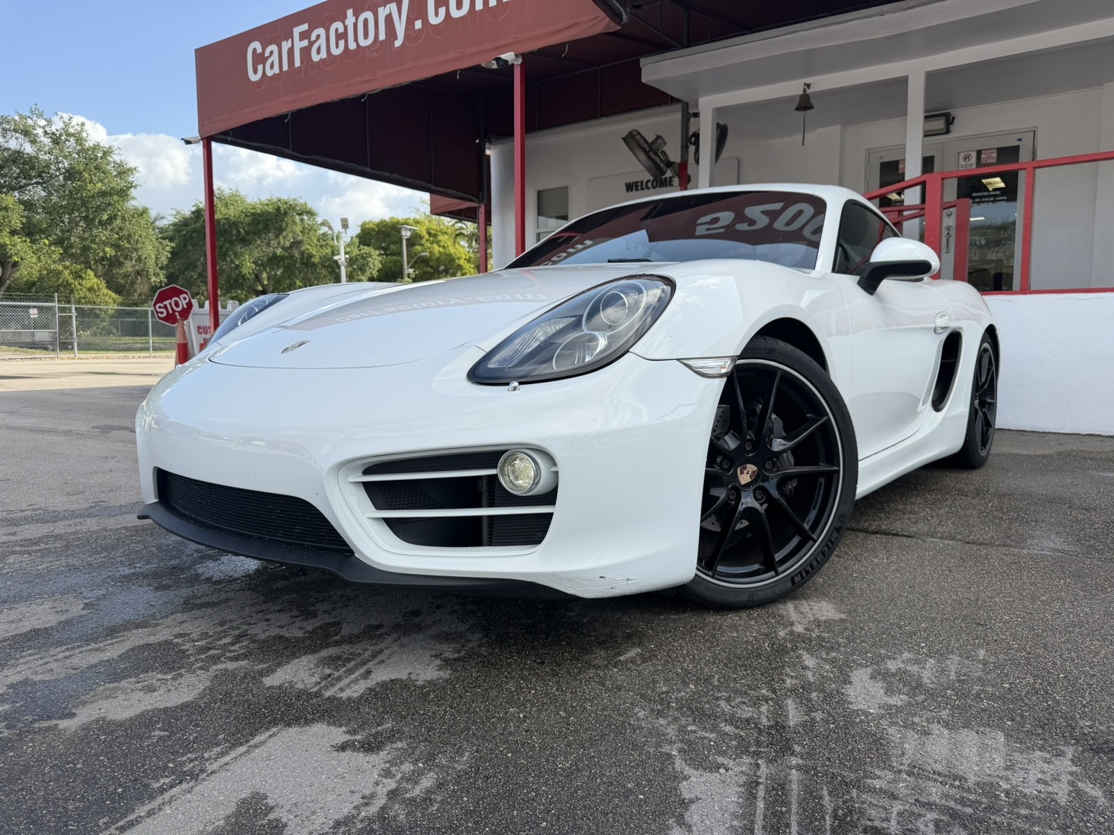Pure White 2014 Porsche Cayman Base Coupe Rear-Wheel Drive Automatic