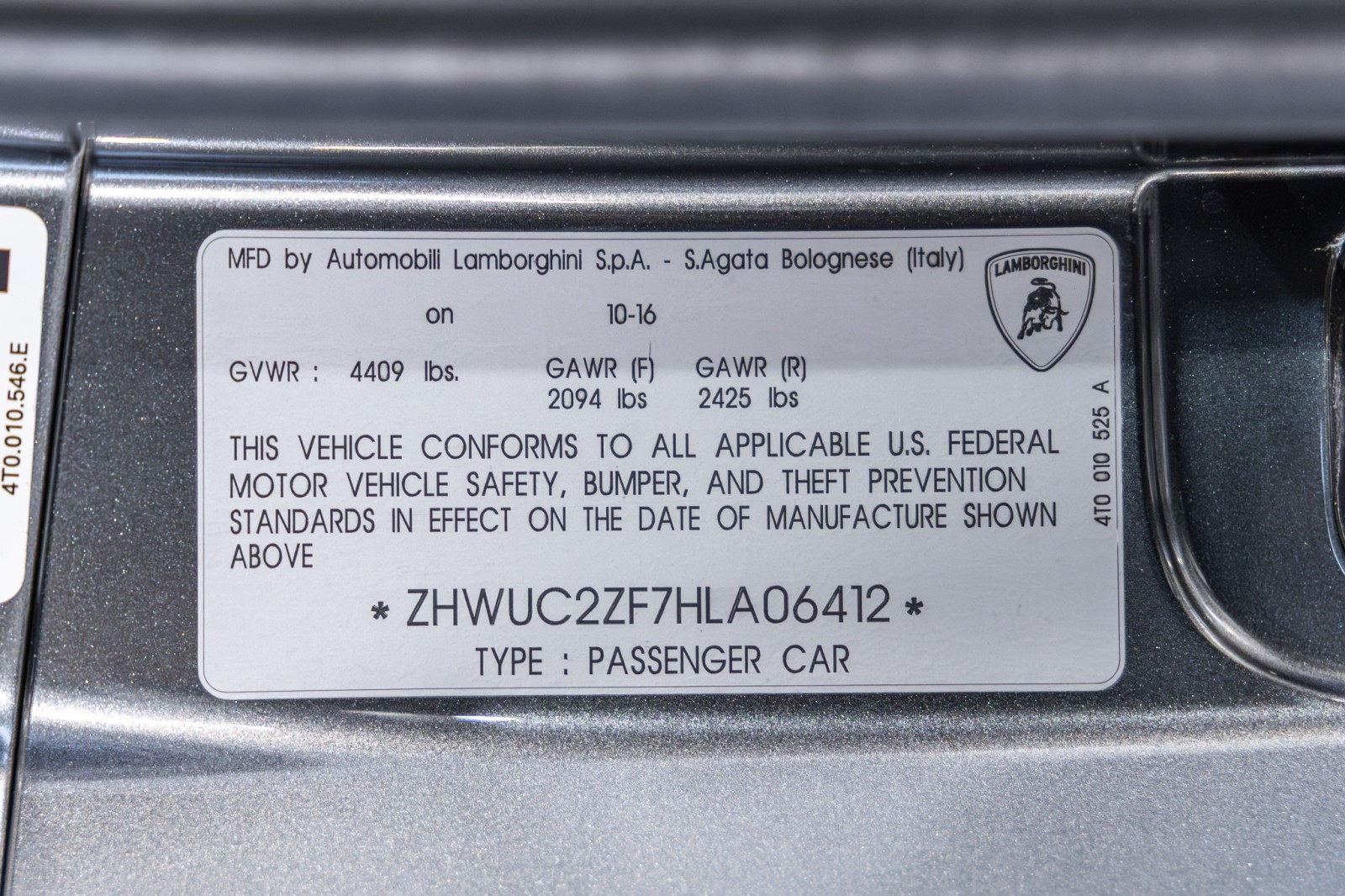 Used Car 2017 Lamborghini Huracan  For Sale Under $220,000 In Boerne, Texas