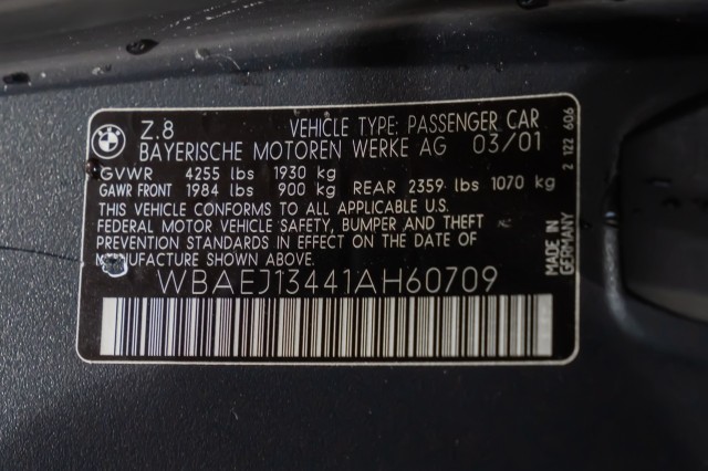 Used Car 2001 Bmw Z8  For Sale Under $260,000 In Boerne, Texas