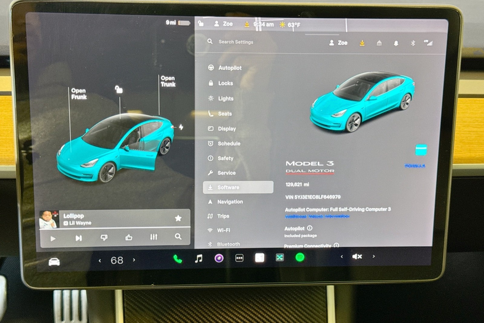 Used 2020 GREY Tesla Performance image 12