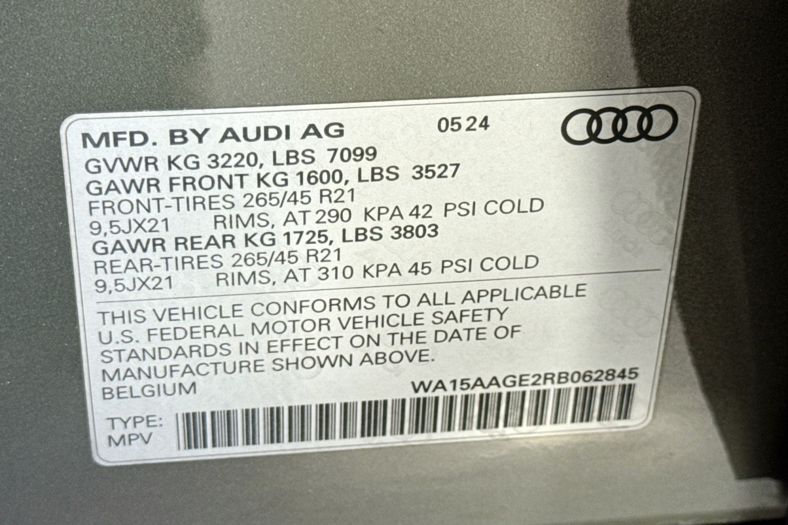 Used 2024 Chronos Gray Metallic Audi Premium Plus image 30