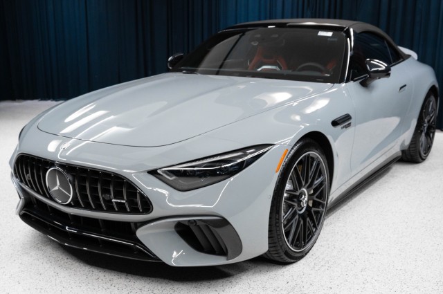 Gray (MANUFAKTUR Alpine Grey) 2026 Mercedes-Benz SL-Class Convertible All-Wheel Drive Automatic