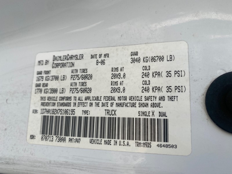 2007 Dodge Ram 1500 SLT CREW CAB CAMPER TOP 5.7 V8 in , 