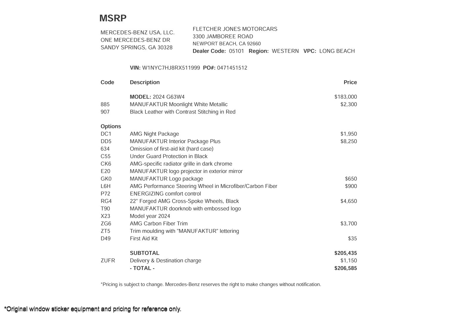 Certified Used 2024 MANUFAKTUR Moonlight White Metal Mercedes-Benz AMG® G 63 4MATIC SUV image 4