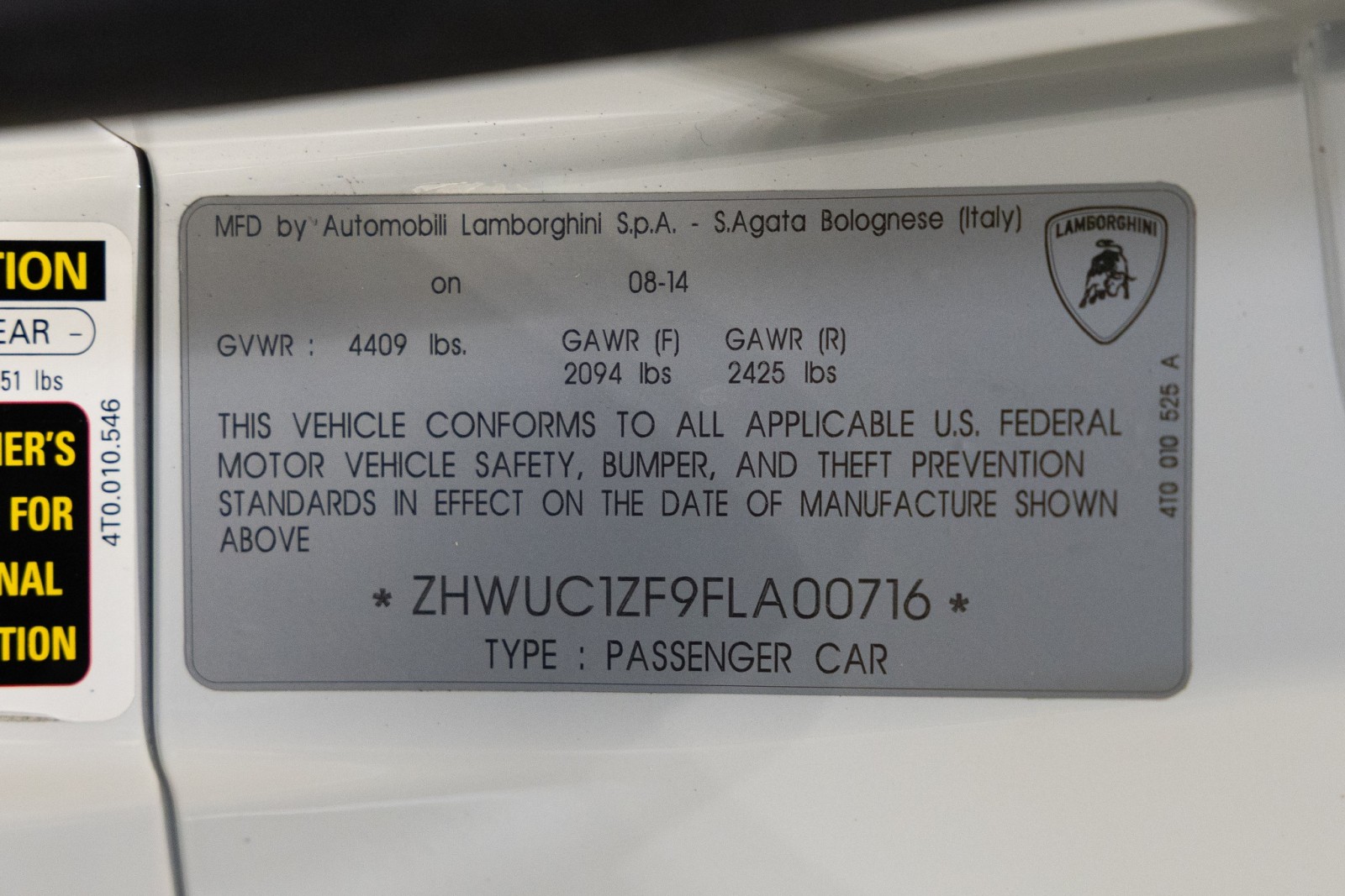 Used Car 2015 Lamborghini Huracan  For Sale Under $230,000 In Boerne, Texas