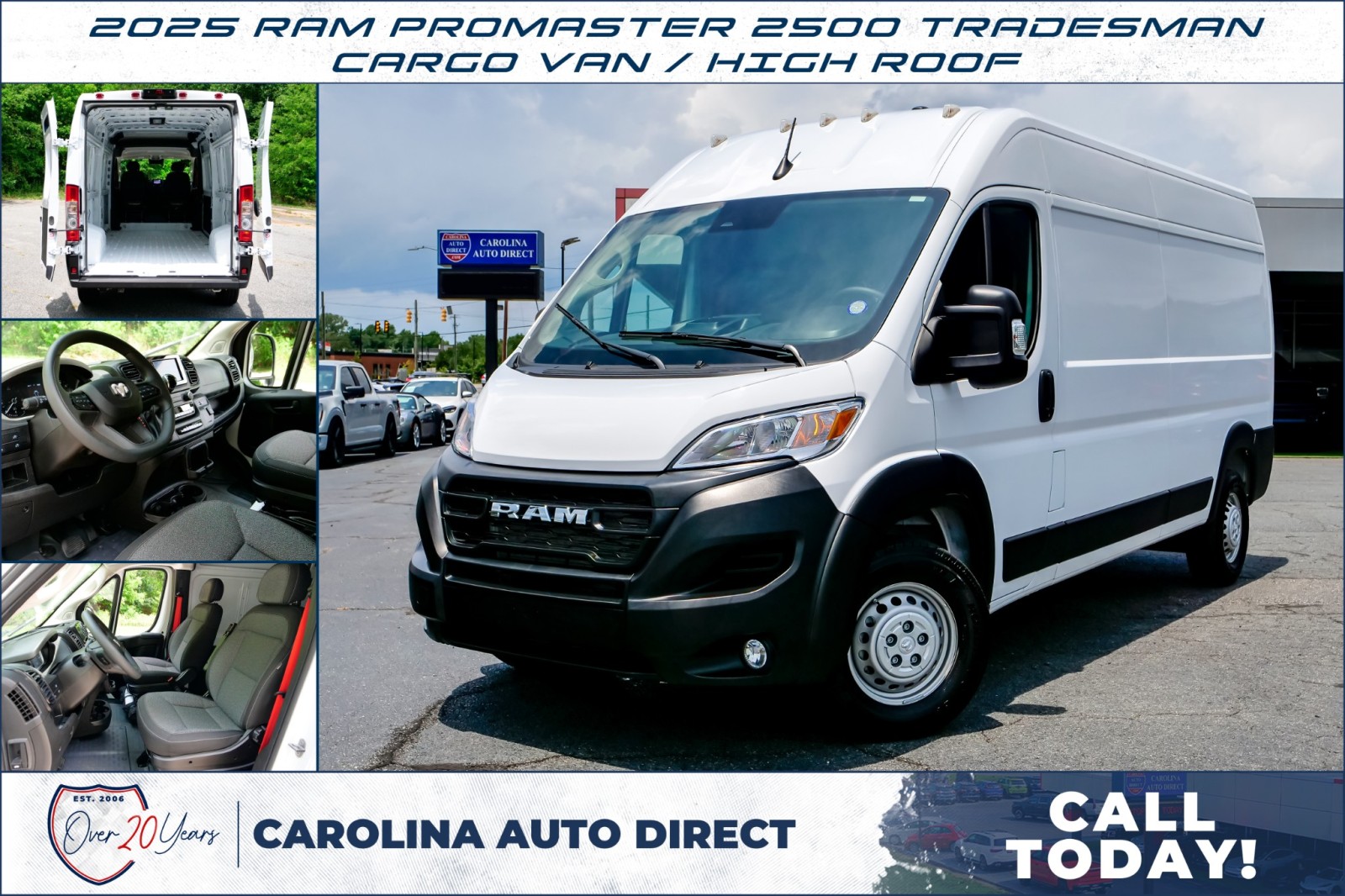 Bright White Clearcoat 2025 RAM ProMaster Van Front-Wheel Drive Automatic