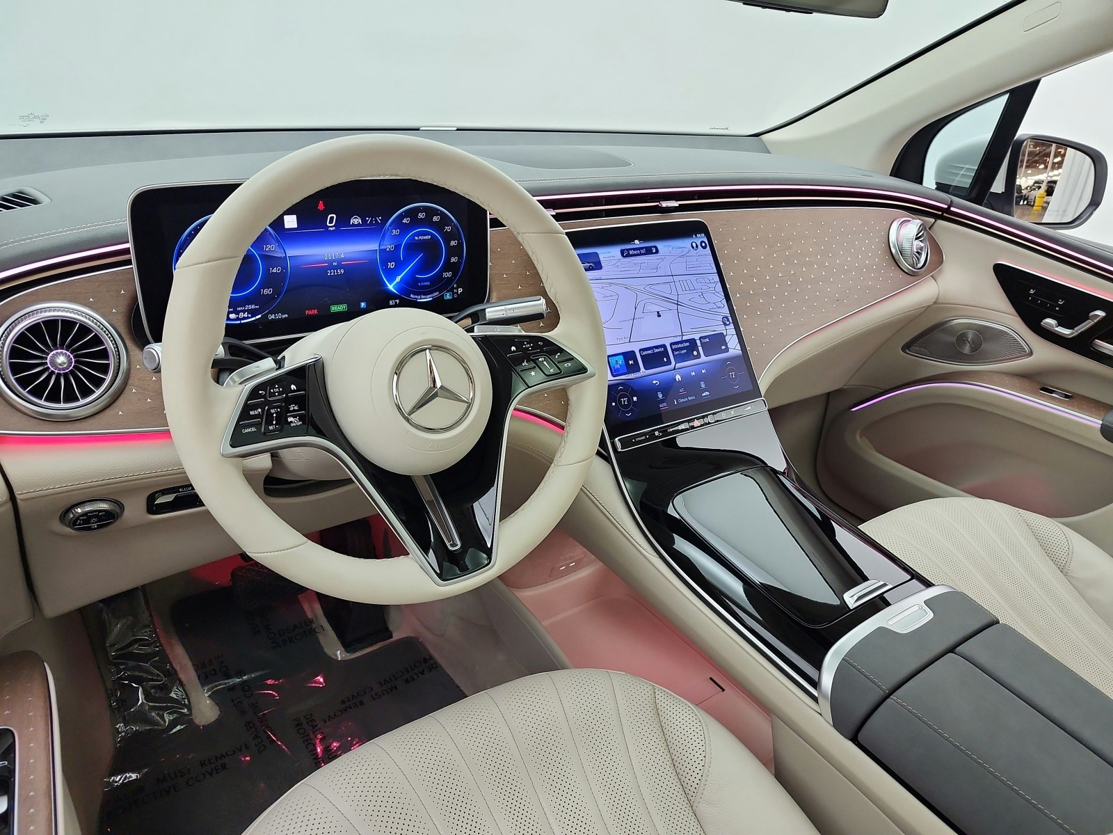 Certified Used 2023 MANUFAKTUR Diamond White Mercedes-Benz EQS 450+ SUV image 9