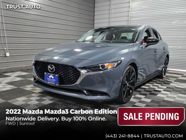 Polymetal Gray Metallic 2022 Mazda MAZDA3 Carbon Edition Sedan FWD Sedan Front-Wheel Drive 6-Speed Automatic