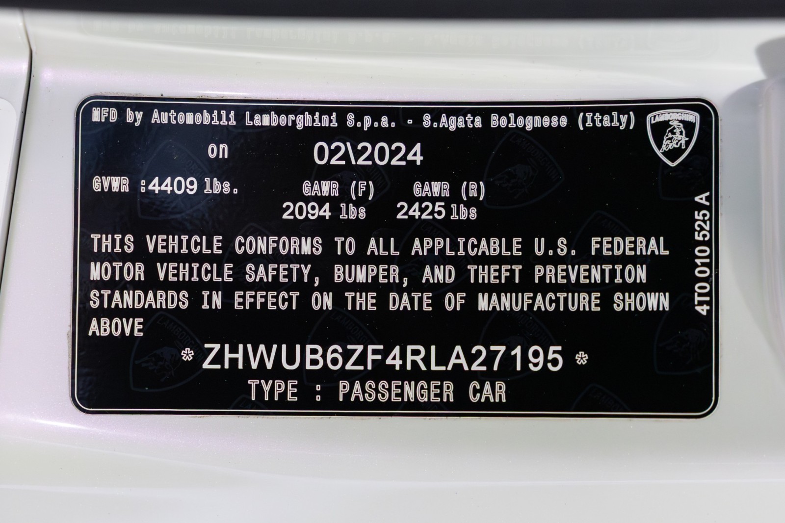 Used Car 2024 Lamborghini Huracan Tecnica  For Sale Under $380,000 In Boerne, Texas