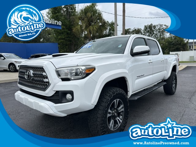 Super White 2017 Toyota Tacoma Pickup Truck Four-Wheel Drive Automatic