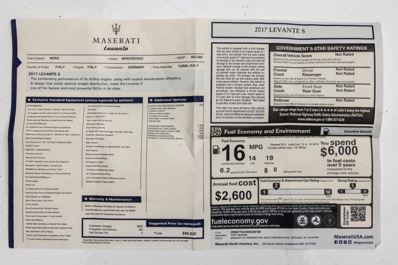 2017 Maserati Levante S S in , 