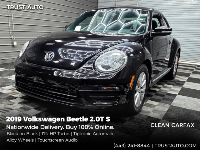 Deep Black Pearl 2019 Volkswagen Beetle Hatchback Front-Wheel Drive 6-Speed Automatic