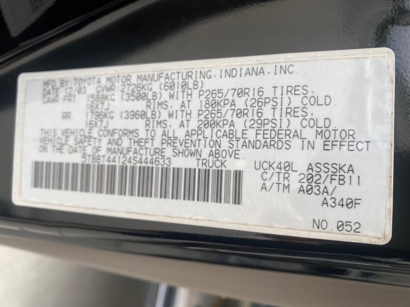 2004 Toyota Tundra SR5 1 OWNER 4WD XTRA CAB STEP SIDE in , 