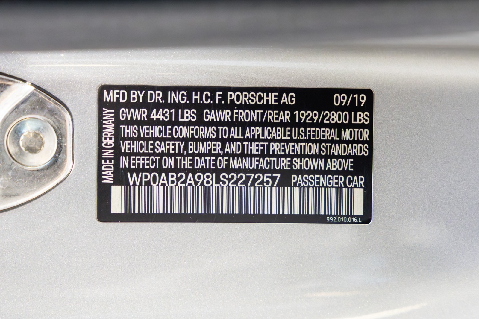 Used Car 2020 Porsche 911  Carrera 4s For Sale Under $140,000 In Boerne, Texas