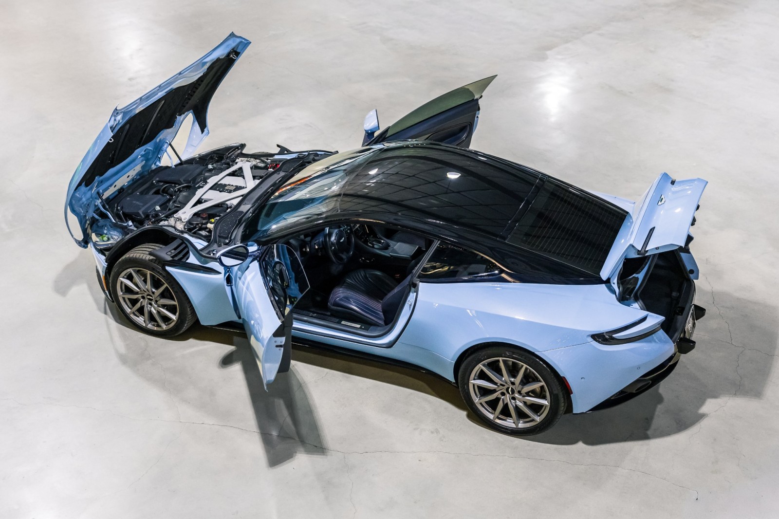 Used Car 2017 Aston Martin Db11  - Frosted Glass Blue Paint - Exterior Black Pack - Premium Audio For Sale Under $110,000 In Boerne, Texas