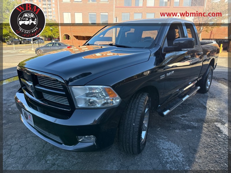 Brilliant Black Pearl 2010 Dodge RAM 1500 Pickup Truck Four-Wheel Drive Automatic