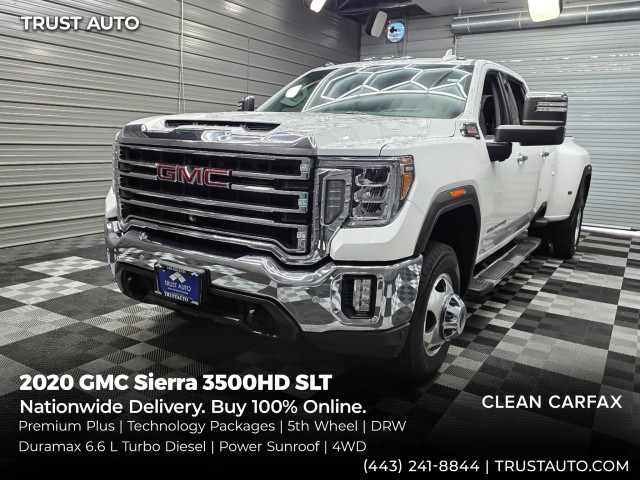 Summit White 2020 GMC Sierra 3500HD Pickup Truck Four-Wheel Drive 6-Speed Automatic