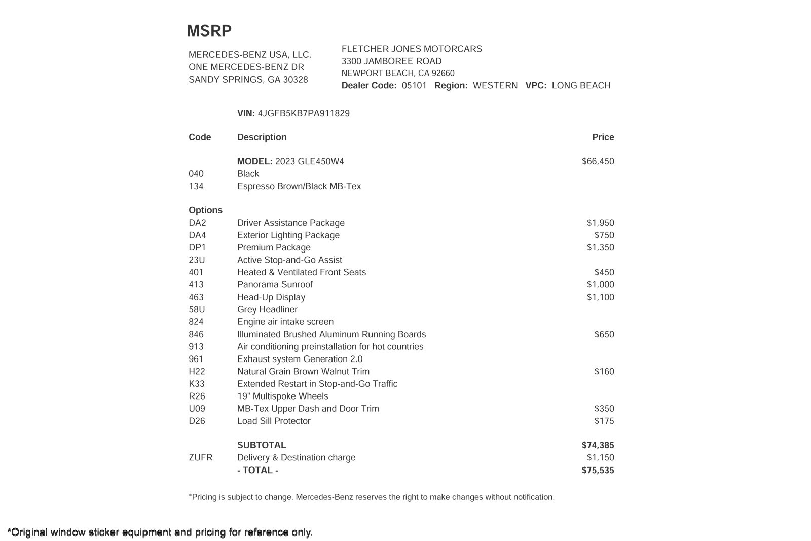 Certified Used 2023 Black Mercedes-Benz GLE 450 4MATIC® SUV image 2