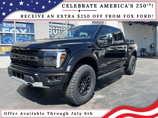 Agate Black Metallic 2026 Ford F-150 Raptor SuperCrew 4WD Pickup Truck Four-Wheel Drive Automatic