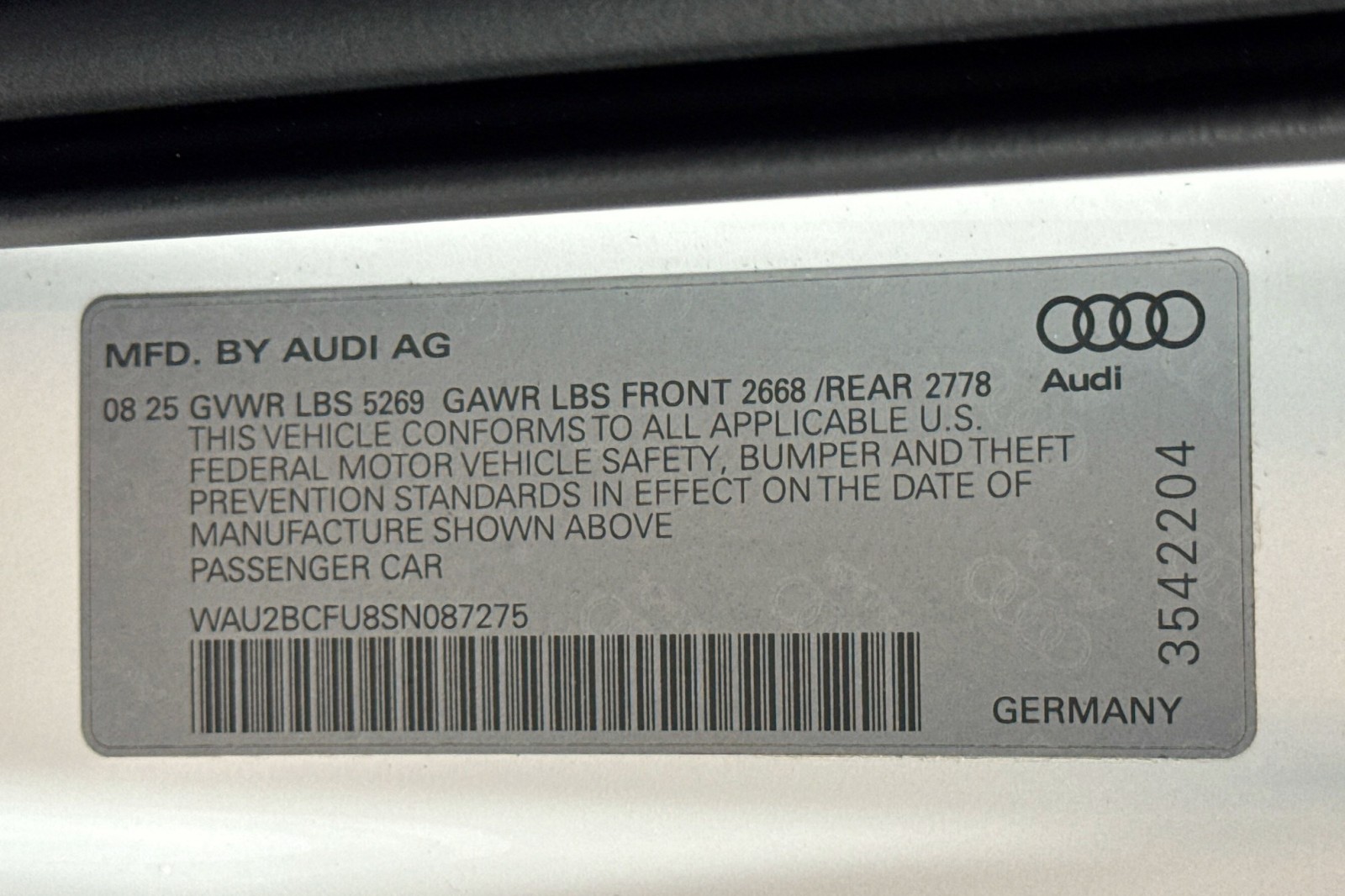 New 2025 Glacier White Metallic Audi Premium Plus 2.0 TFSI quattro image 28