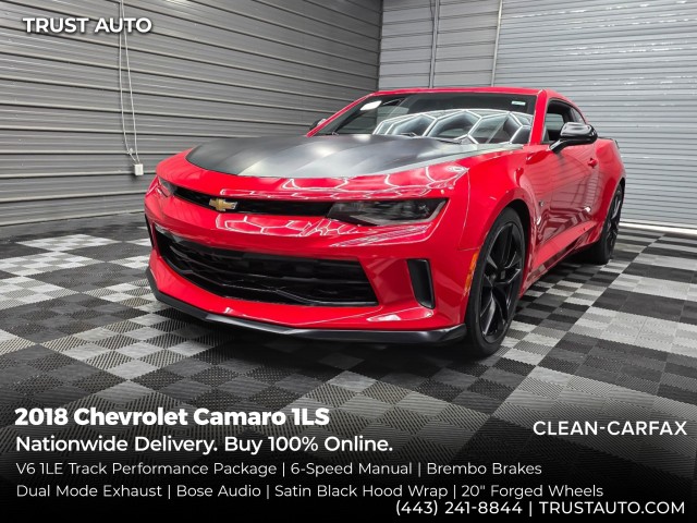 Red Hot 2018 Chevrolet Camaro Coupe Rear-Wheel Drive 6-Speed Manual